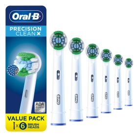 Oral-B PrecisionCleanX X-Filament Replacement Brush Heads, 6 Ct