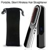 Wireless Mini Hair Comb Men's Quick Beard Brush Straightener Portable Electric USB Charging Combs For Men Beard