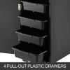 Salon Trolley Storage Cart Beauty Hair Dryer Holder Stylist Equipment Black