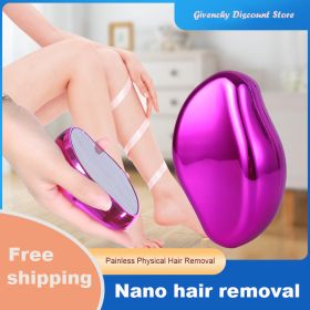 Painless Physical Hair Removal laser Epilators stone Crystal Hair Eraser Safe Reusable Body Beauty Depilation Tool (Color: black)