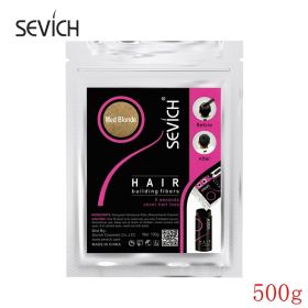 500g SEVICH Keratin Hair Fiber Human Hair Loss Treatment Care Color Thickening Styling Powder OEM Private Label Refill Bag (Color: med blonde)