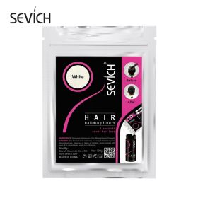 Sevich 10 Colors Instant Hair Growth Kit 100g Hair Building Powder Fiber Refill Bag Hair Care 30ml Ginger Hair Growth Spary (Color: 100g White)