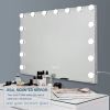 New Large Vanity Mirror with Lights Led Mirror with Lights Lighted Makeup Mirror with 15 Dimmable LED Bulbs for Dressing Table