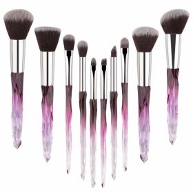 Cosmetic Makeup Brushes Set 10pcs Makeup Tools Beauty Instruments Foundation Eyeshadow Blush Highlighter Brushes Female Makeup (Handle Color: X2 style)