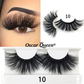 25 MM Mink False Eyelashes Wholesale Items For Business Natural Fluffy Mink Lashes Box Package Bulk Lash Extension Supplies (Color: 10)