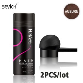 10 Color Africa Hair Building Fiber Powder Spray Keratin Instant Salon Regrowth Powder Anti-Hair Loss Hair Growth Product Sevich (Color: Auburn 25g)