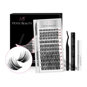 Veyesbeauty "The Invisible Band" DIY Cluster Kit The Invisible Band for Visible Beauty Dropshipping Segmente Eyelash Extension (Color: Forest Kit)