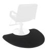 3′x 4.5′x 1/2" Beauty Salon Semicircle Anti-fatigue Salon Mat (Round Outside And Round Inside) Black