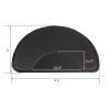 3′x 4.5′x 1/2" Beauty Salon Semicircle Anti-fatigue Salon Mat (Round Outside And Round Inside) Black